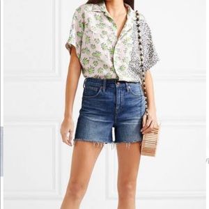 Madewell high rise cuffed denim shorts size 28
